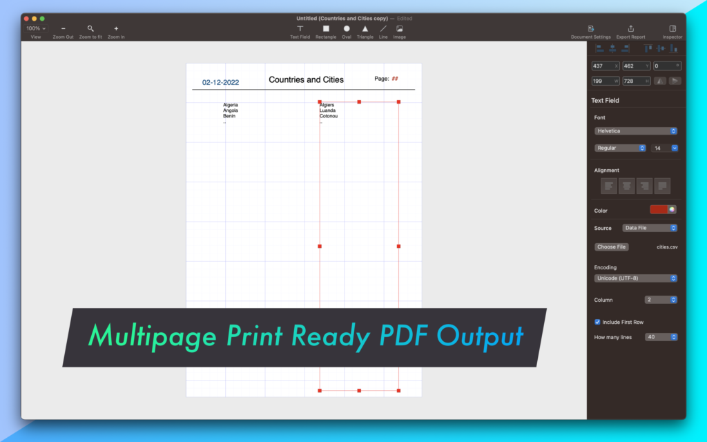 Visual PDF Report Creator